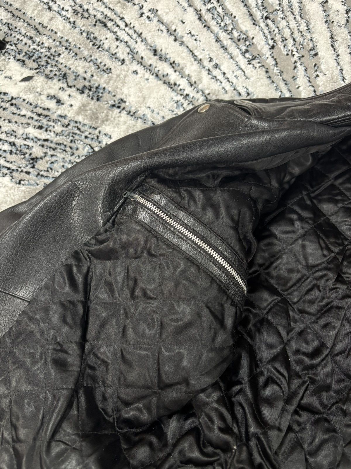 Genuine Leather × Vintage Vintage the genuine leather Ramones biker 90s rock metal Size US L / EU 52-54 / 3 - 9 Thumbnail