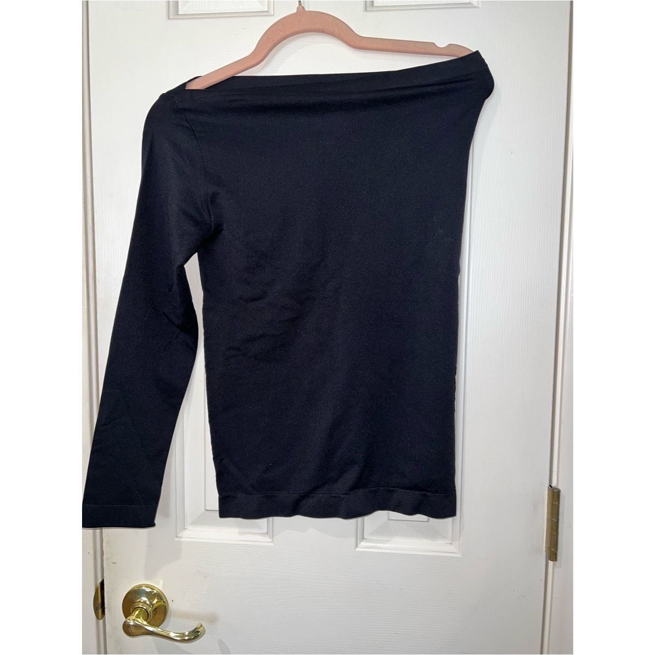 Helmut Lang Helmut Lang One Shoulder Long Sleeve Top NWT Black Seamless Size M / US 6-8 / IT 42-44 - 6 Thumbnail