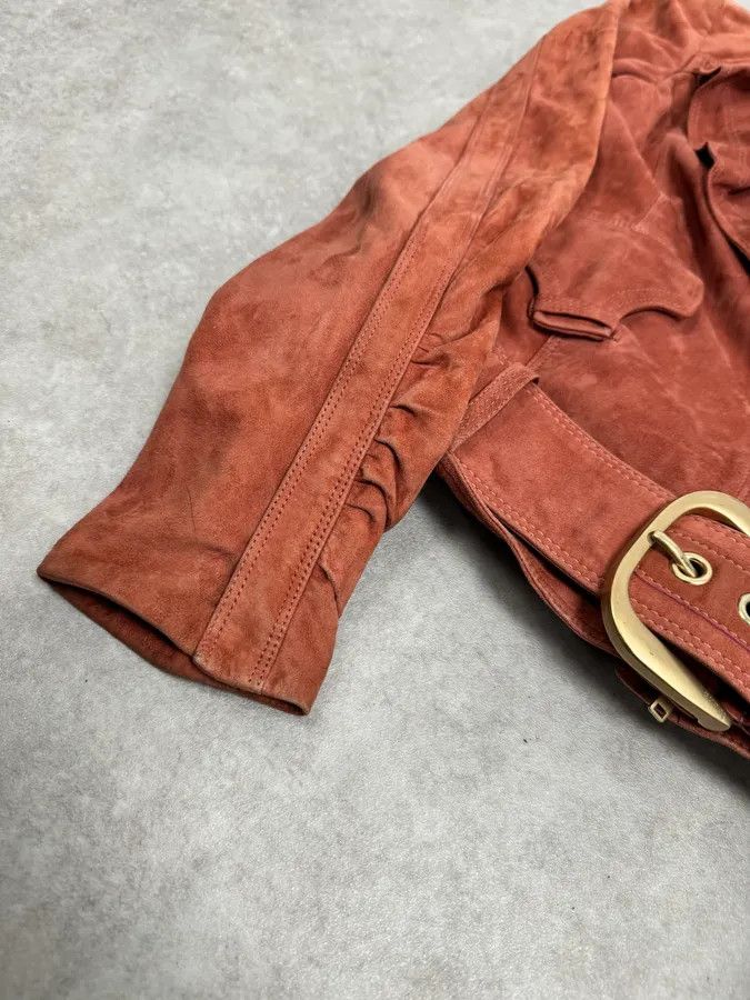 Gucci SS2004 Gucci Pink Suede Leather Jacket by Tom Ford Size M / US 6-8 / IT 42-44 - 6 Thumbnail