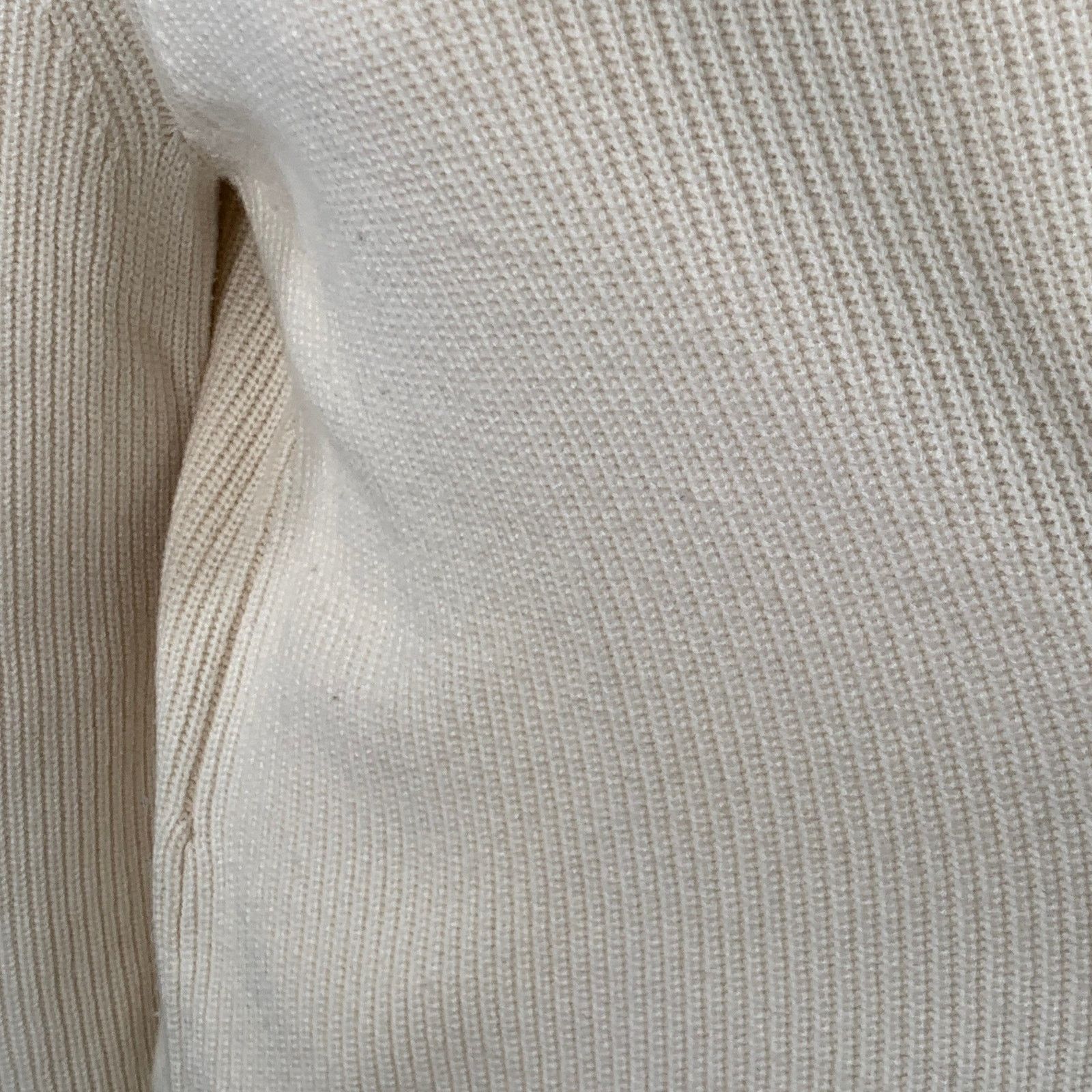 Akris 14 Off White Cashmere Rib Knit Zippers Crew Neck Sweater Size XL / US 12-14 / IT 48-50 - 7 Thumbnail