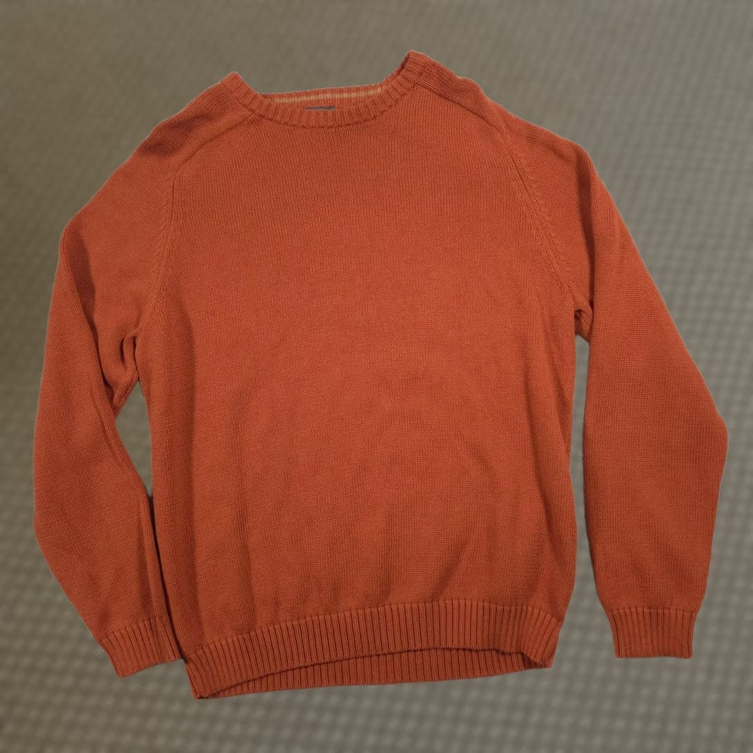 Vintage St. John's Bay Sweater Mens M Orange Cotton Knit Crewneck Pullover Raglan Knit Style Casual Fall Mens Size US M / EU 48-50 / 2 - 1 Thumbnail