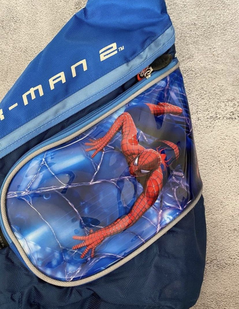 Japanese Brand Marvel Spider Man faded vintage distressed sling bag Size ONE SIZE - 4 Thumbnail