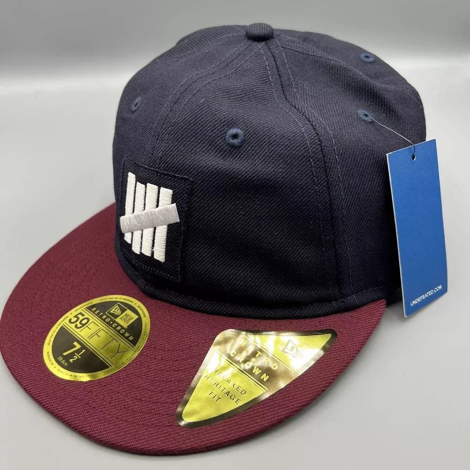 New Era Undefeated Hat Men 7 1/2 59Fifty New Era Fitted Cap New Wool Size ONE SIZE - 2 Thumbnail