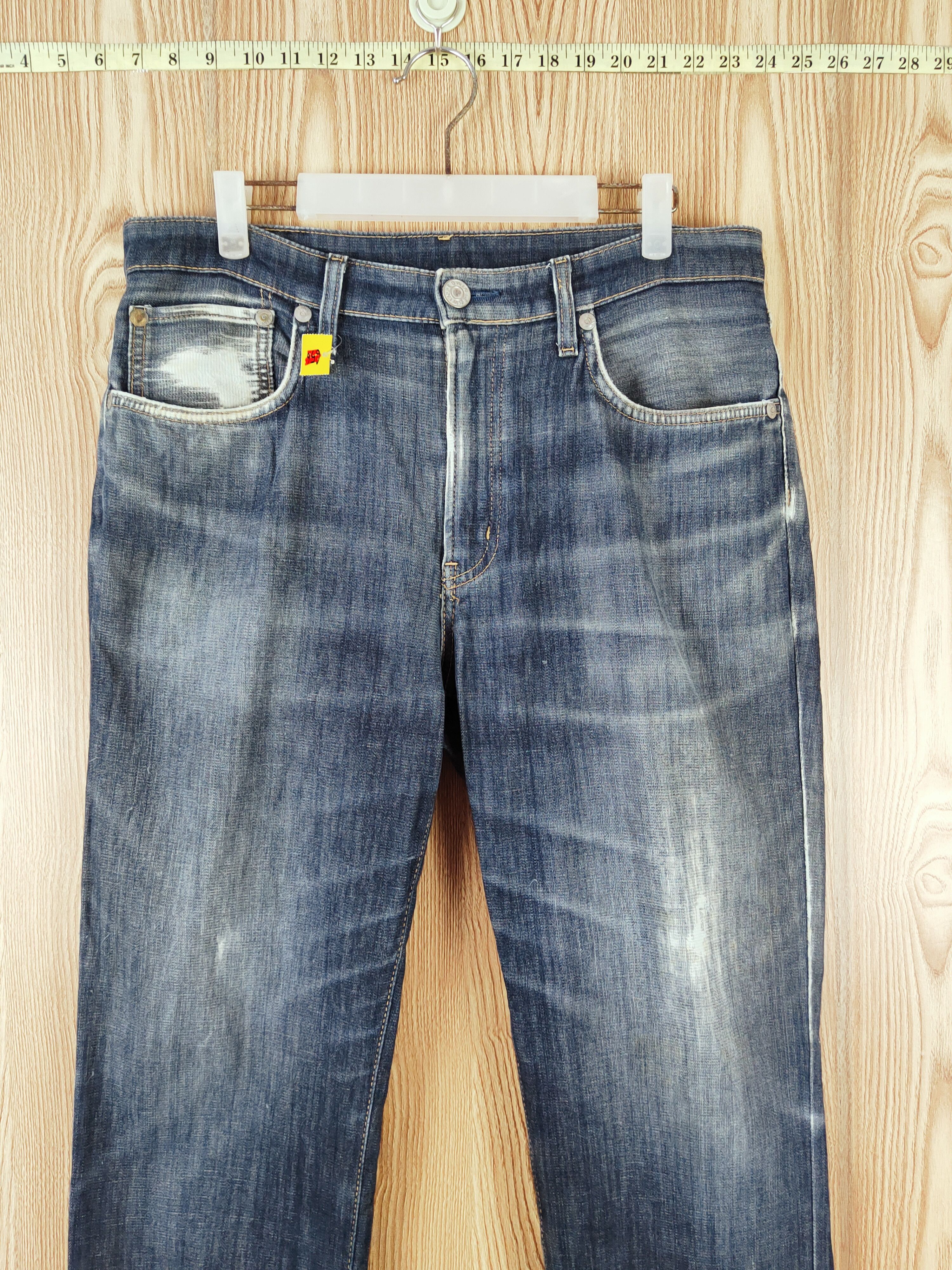 Edwin Edwin Dark Blue Faded Distressed Ripped Jeans #W610 Size US 34 / EU 50 - 2 Thumbnail