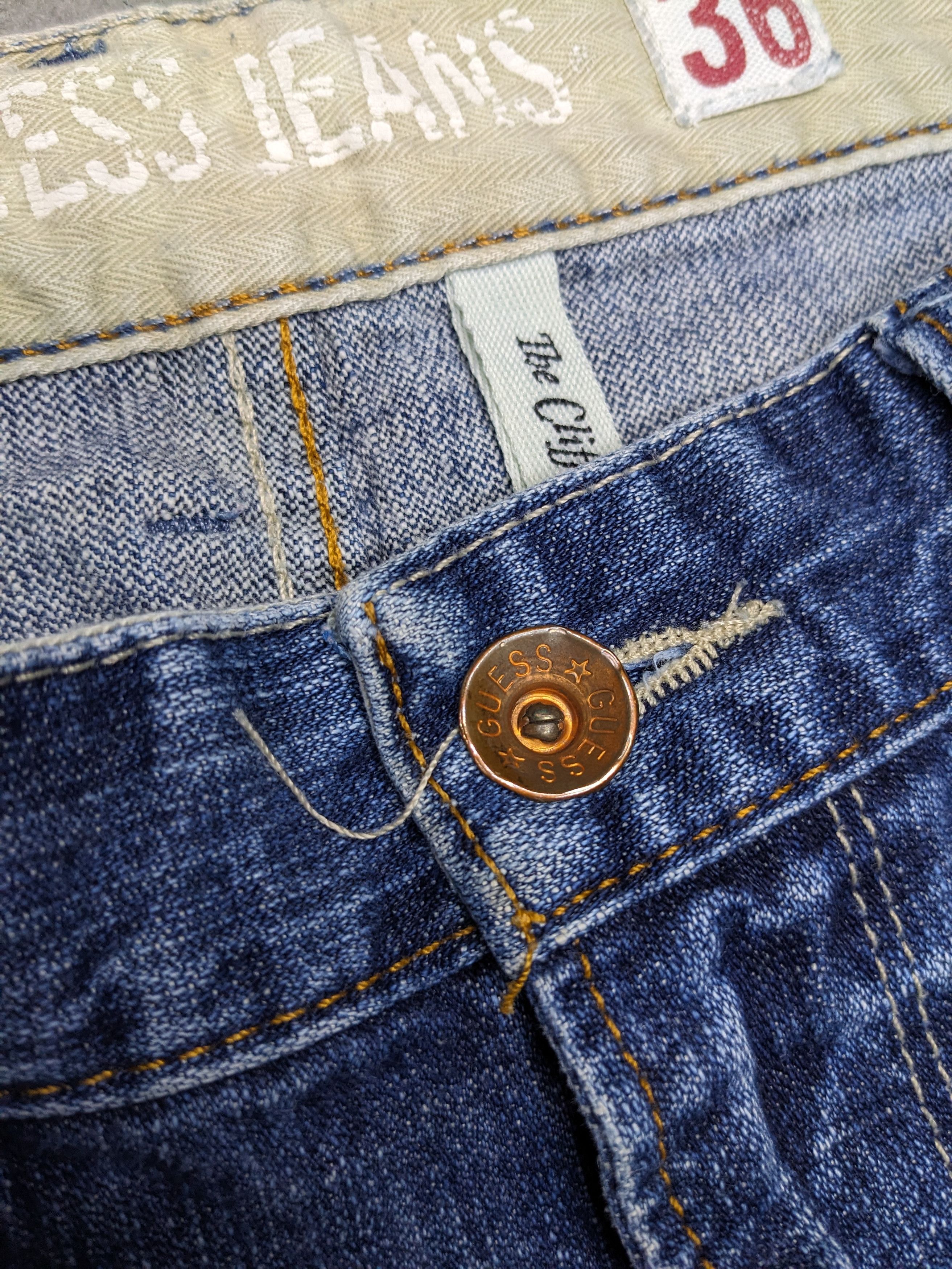 Guess VTG Guess Jeans The Cliff Bootcut Denim 35x29 Y2K Distressed Size US 35 - 8 Thumbnail