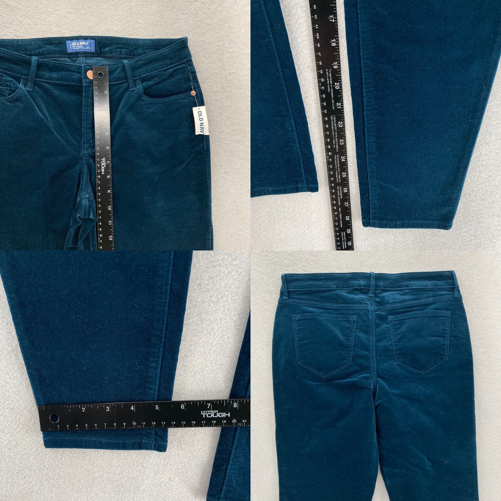 Old Navy Old Navy Rockstar Velvet 5-Pocket Skinny Ankle Pants Women's 10 Blue City Size 30" / US 8 / IT 44 - 8 Thumbnail