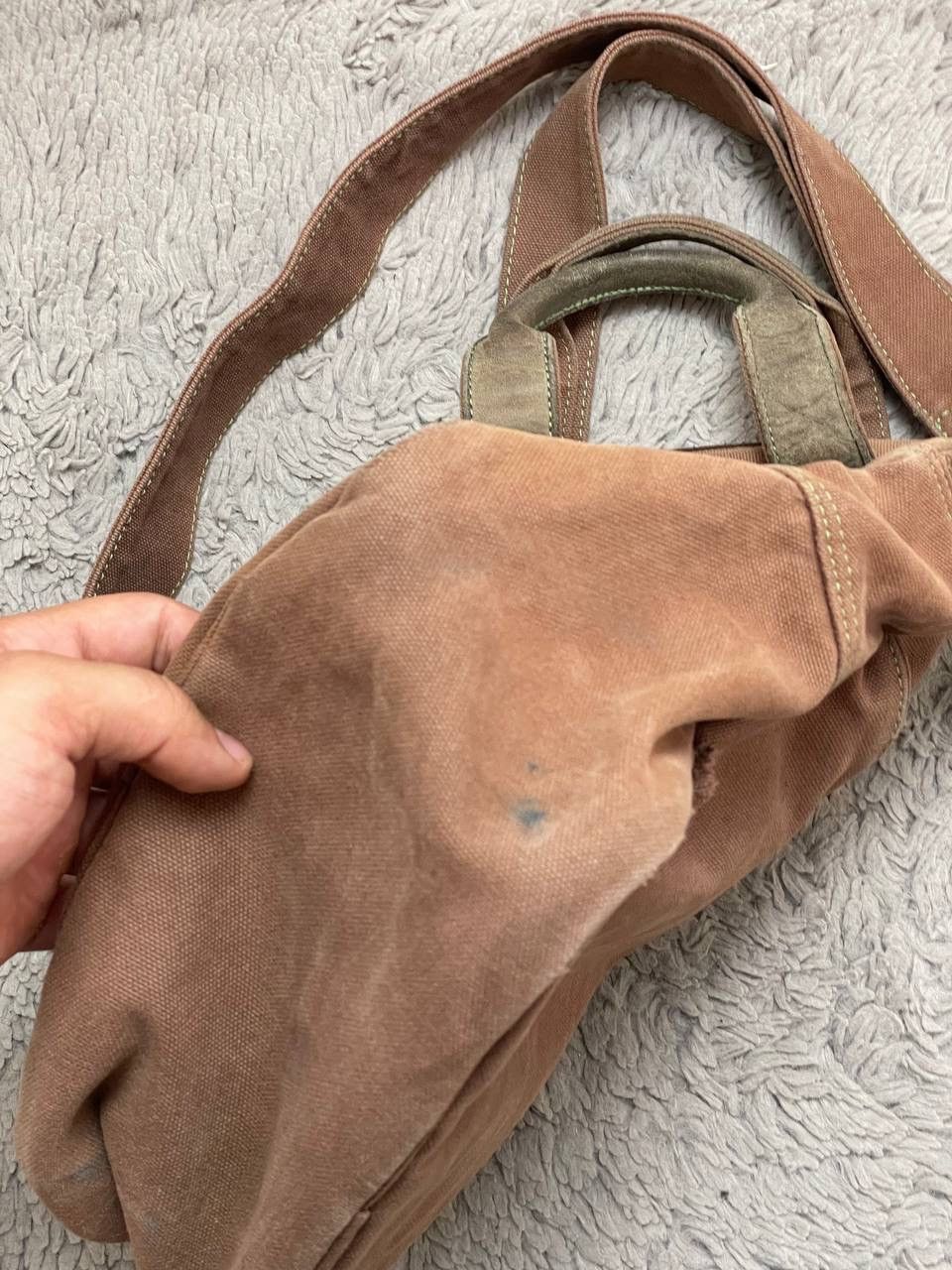 Nike × Vintage Nike Vintage 90’s Crossbody Bag Brown Faded Big Logo Y2k Size ONE SIZE - 6 Thumbnail
