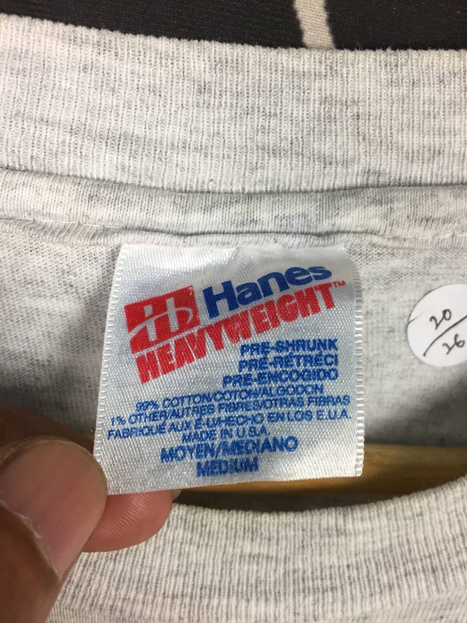 Vintage Vtg 90s Hanes Center Classic Logo Single Stitches Tee Size US M / EU 48-50 / 2 - 18 Thumbnail