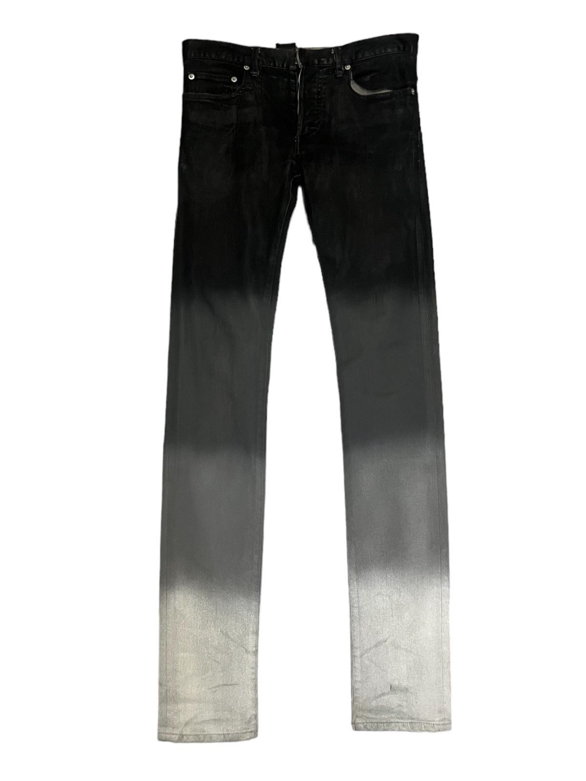 Dior Dior Homme AW09 Waxed Dip-Dye Gradient Denim Jeans | Grailed