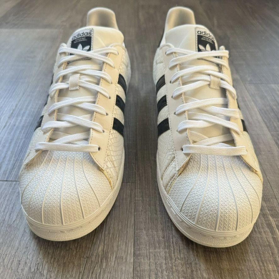 Adidas ADIDAS • Superstar C "White Black" (13M) Size US 13 / EU 46 - 4 Thumbnail
