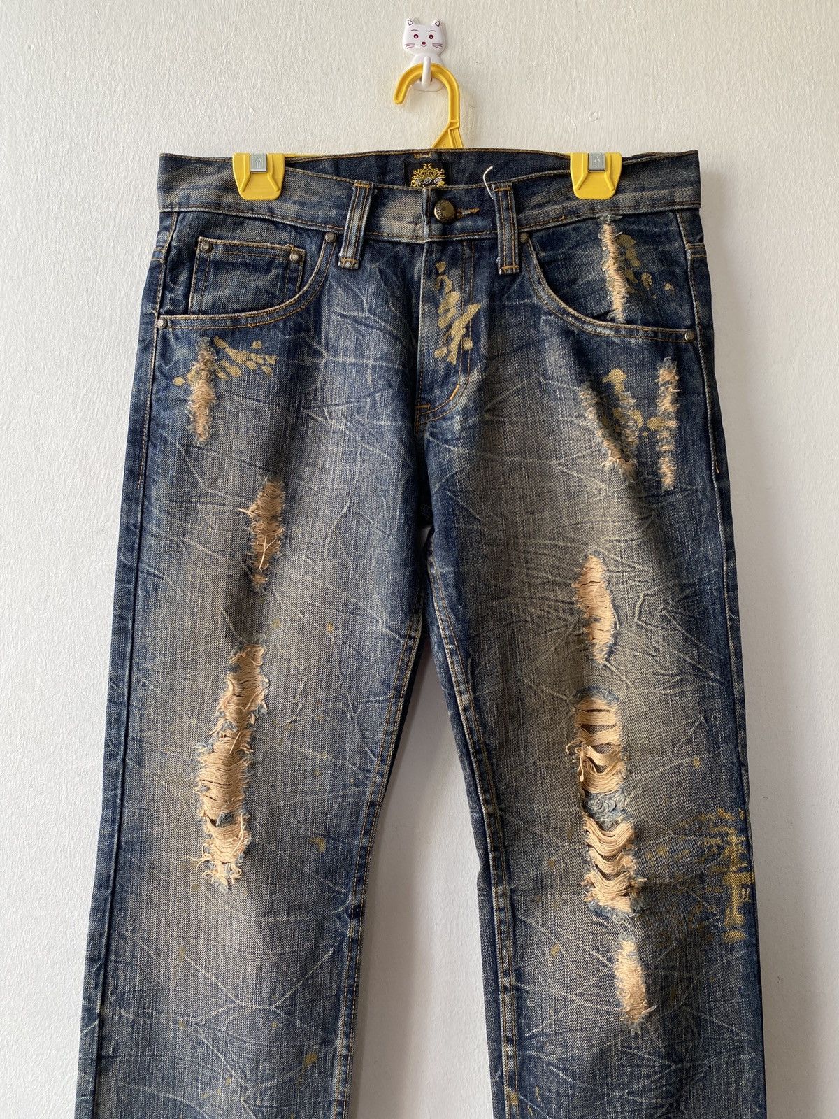 Japanese Brand Japanese Brand Legend Of Glamour Distressed Denim Size US 32 / EU 48 - 3 Thumbnail