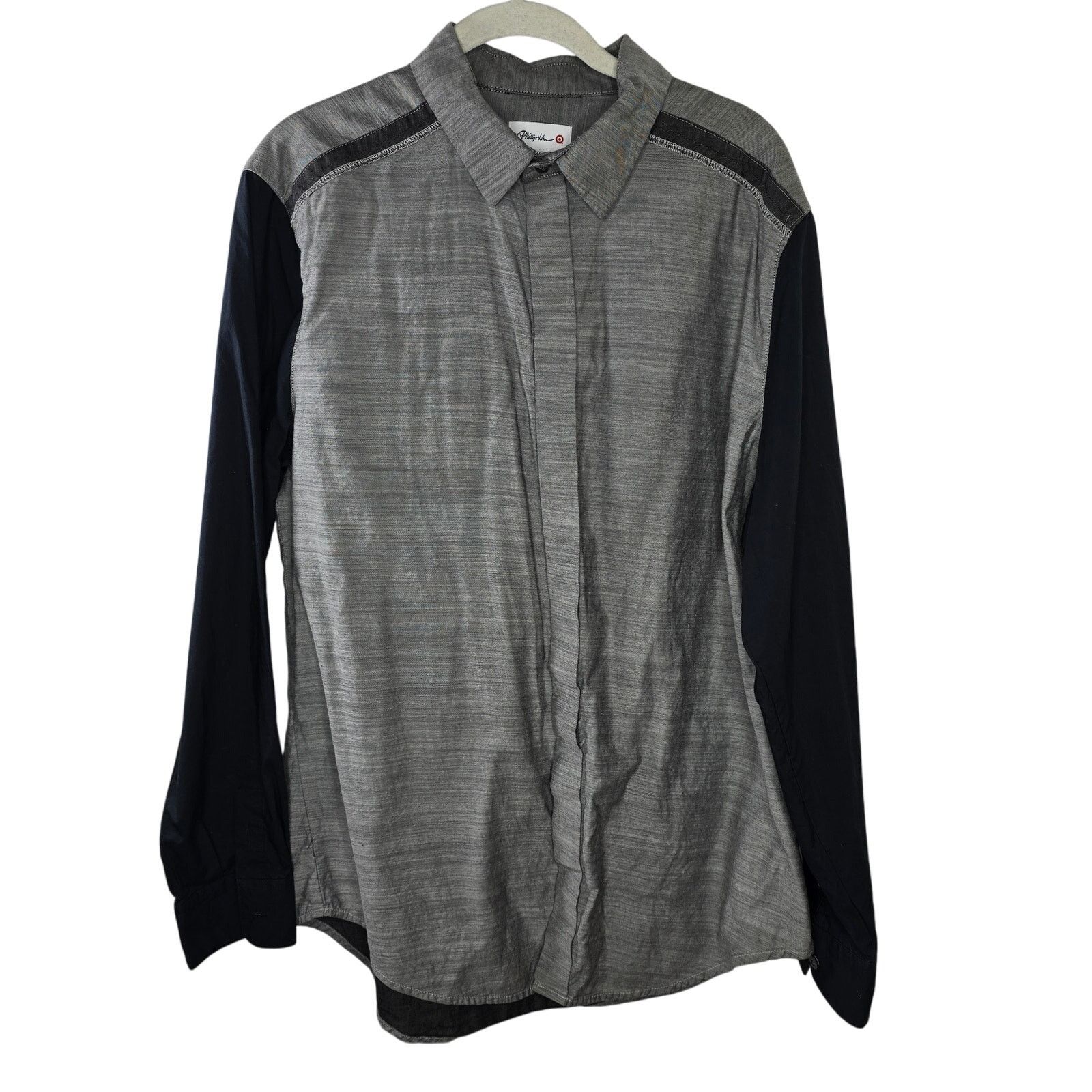 3.1 Phillip Lim 3.1 Phillip Lim Target Gray Black Button-up Shirt Medium Size US M / EU 48-50 / 2 - 2 Thumbnail