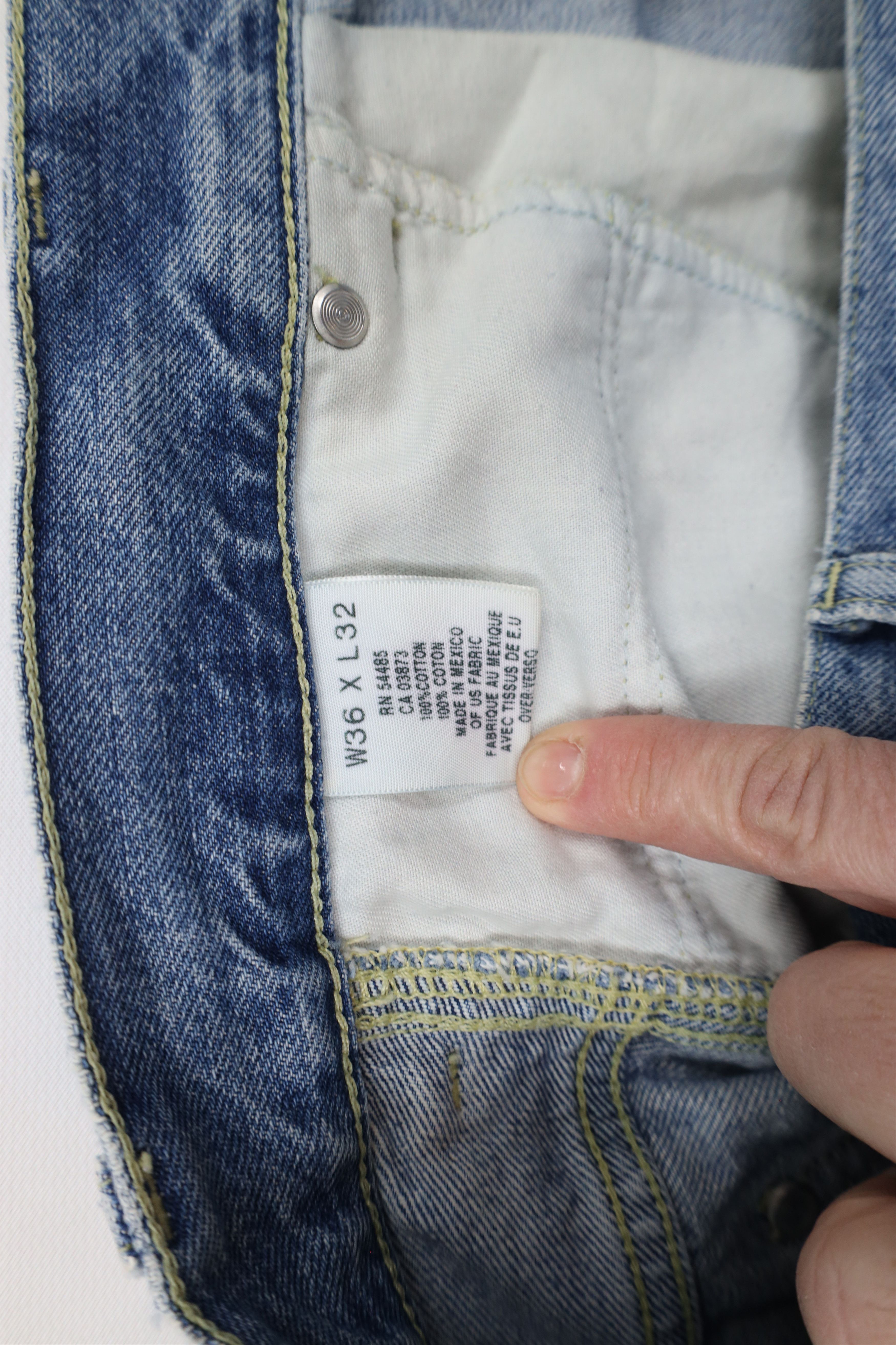 American Eagle Outfitters × Vintage Vintage 90s American Eagle Baggy Wide Leg Dungaree Jeans Size US 36 / EU 52 - 10 Thumbnail