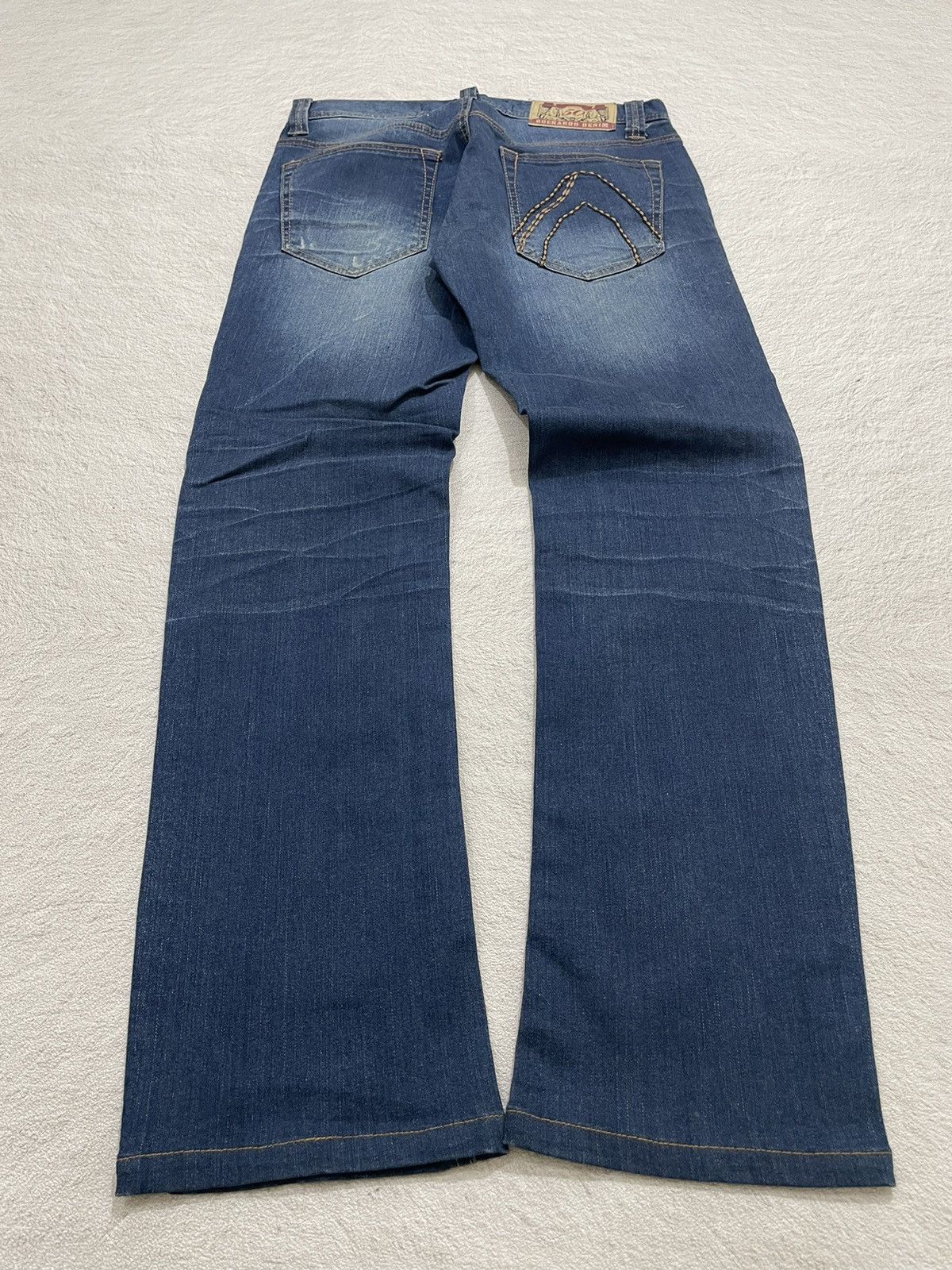 Japanese Brand 2000s Buckaro Distressed Blue Denim y2k Size US 29 - 8 Thumbnail