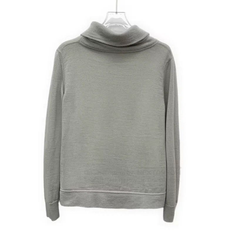 Hermes Hermes Gray silk blend pattern print alpaca wool high neck Size XS / US 0-2 / IT 36-38 - 2 Thumbnail