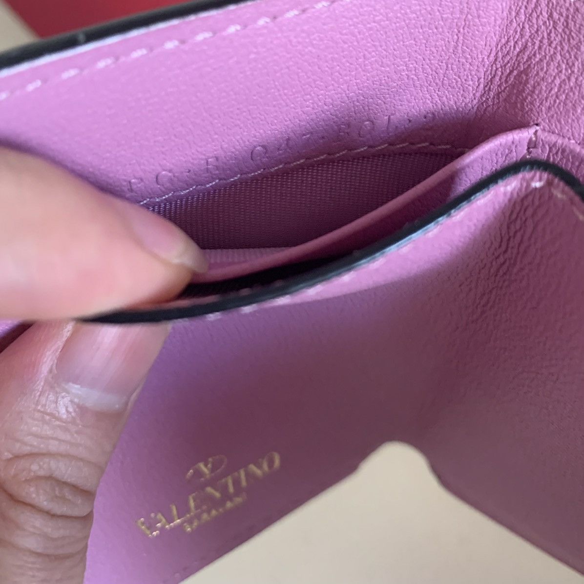 Valentino Pink rockstud trifold wallet Size ONE SIZE - 17 Thumbnail