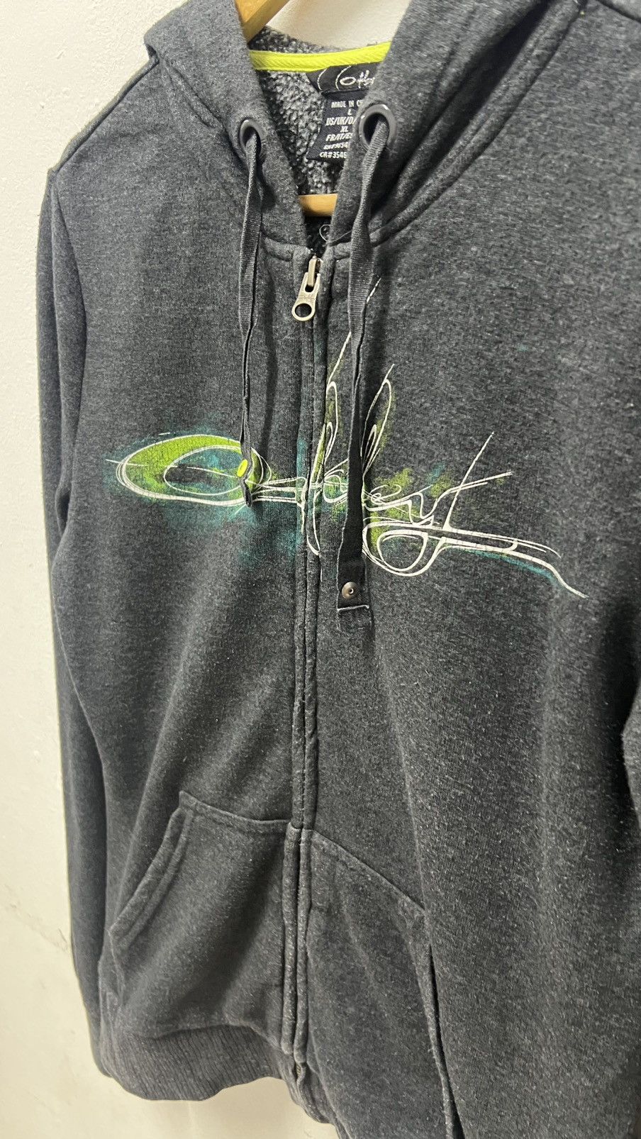 Oakley × Vintage Vintage Oakley Big Logo Zip Hoodie Size US L / EU 52-54 / 3 - 2 Thumbnail