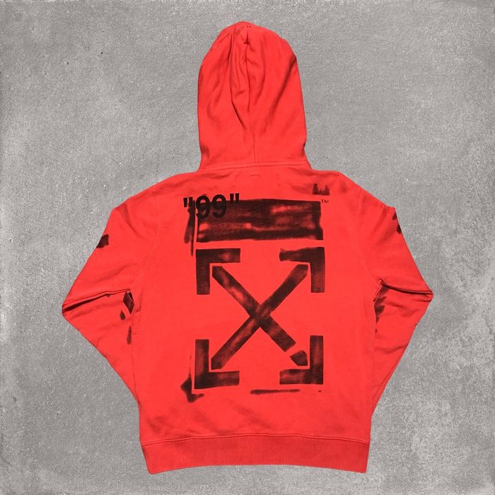 Off white red diag arrow outlet hoodie