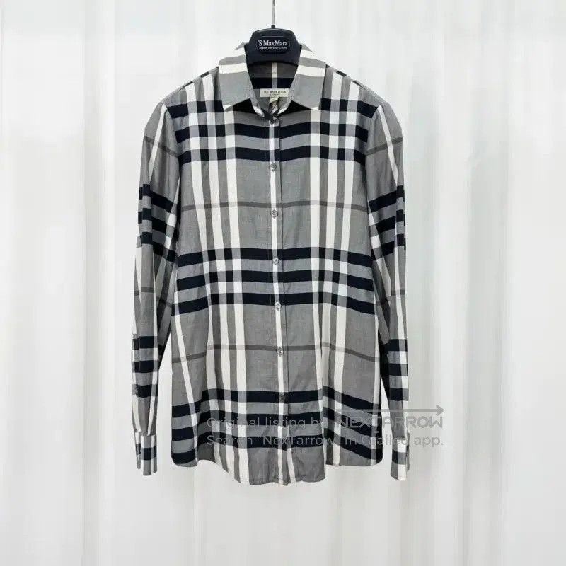 Burberry Burberry Long Sleeve Black Gray Cotton Shirt. Size M / US 6-8 / IT 42-44 - 1 Thumbnail