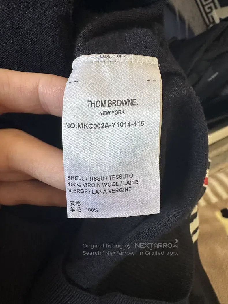 Thom Browne Thom Browne Wool Knit Cardigan Dark Blue Size US XL / EU 56 / 4 - 6 Thumbnail