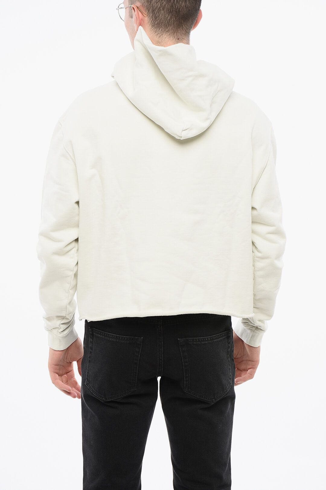 Maison Margiela og1mm0825 Brushed Cotton Hoodie in White Size US XS / EU 42 / 0 - 2 Thumbnail