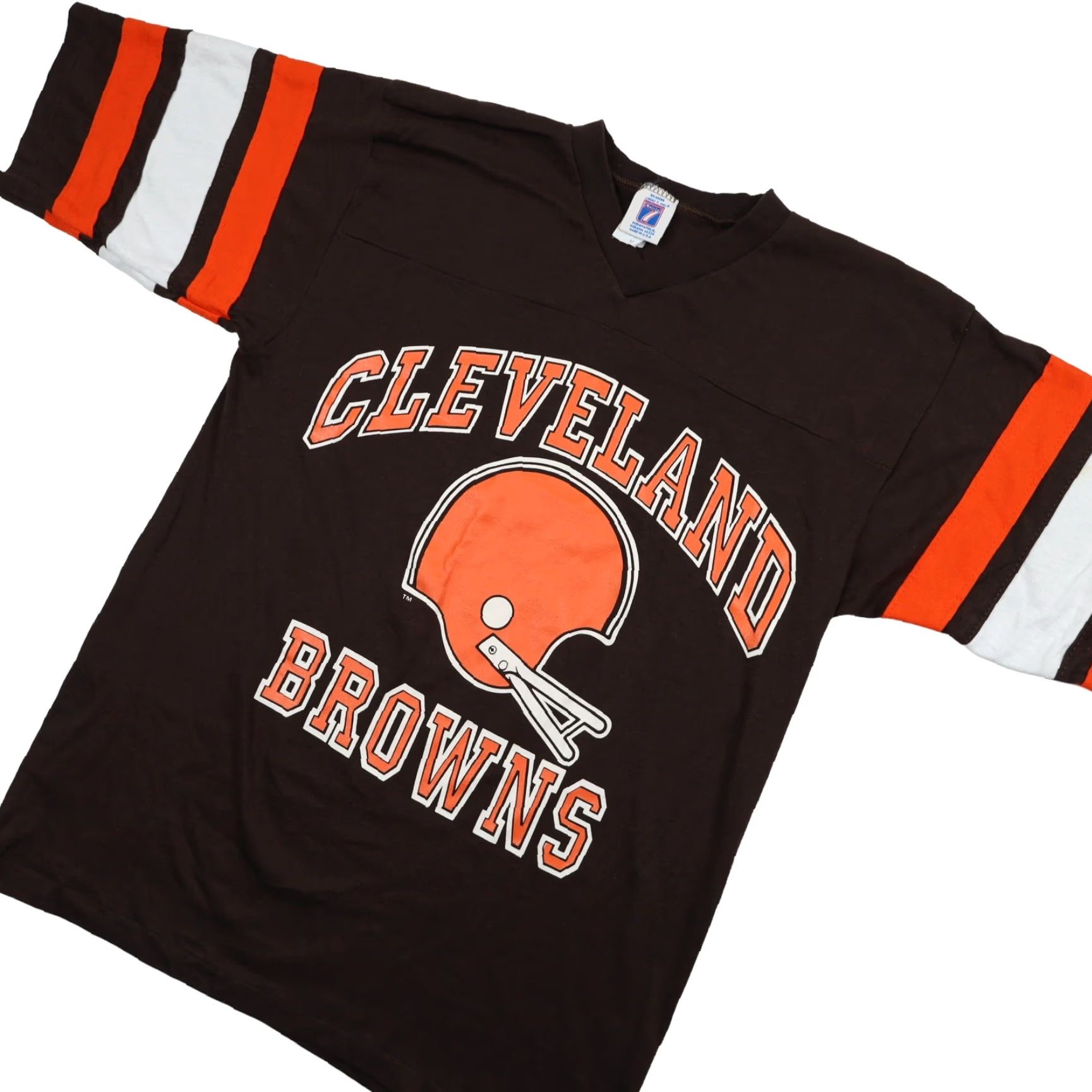 Vintage VINTAGE Cleveland Browns T-Shirt Logo 7 Mens Medium Brown Graphic Shirt Size US M / EU 48-50 / 2 - 2 Thumbnail