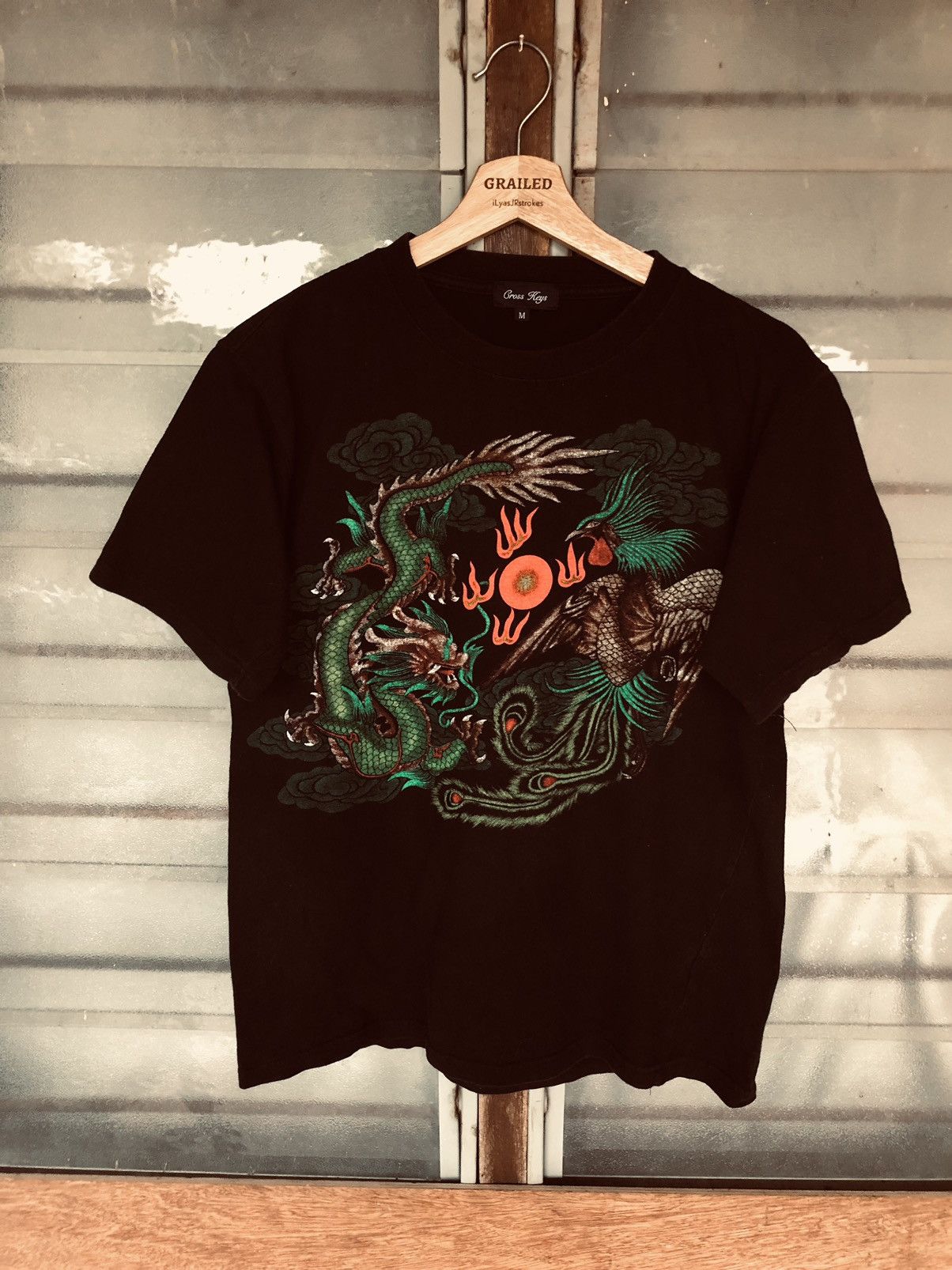 Vintage Vintage Japanese Dragon Fighter Shirt Tee Size US M / EU 48-50 / 2 - 1 Thumbnail