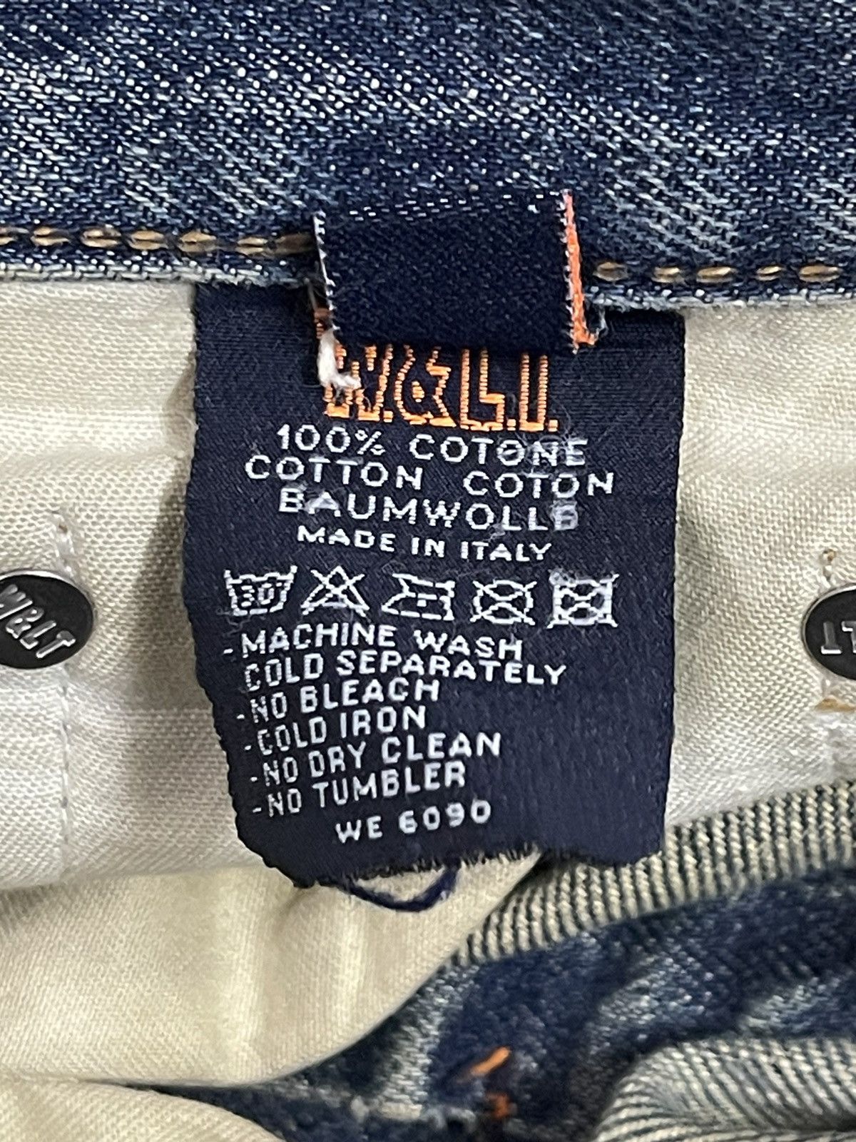 W&LT Vintage W&LT Kiss The Future Mud Wash Distress Bootcut Jeans Size US 32 / EU 48 - 10 Thumbnail