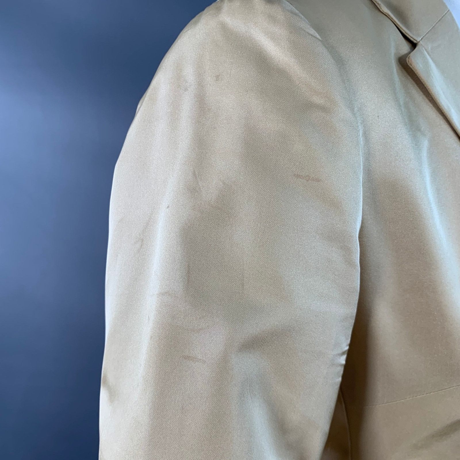 Ralph Lauren Size 6 Beige Acetate Silk Notch Lapel Jacket Blazer Size M / US 6-8 / IT 42-44 - 4 Thumbnail
