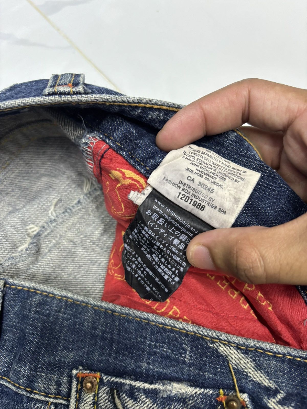 If Six Was Nine 🔥RED PEPPER DISTRESSED DENIM DOUBLE POCKET PUNK JEAN Size US 30 / EU 46 - 15 Thumbnail