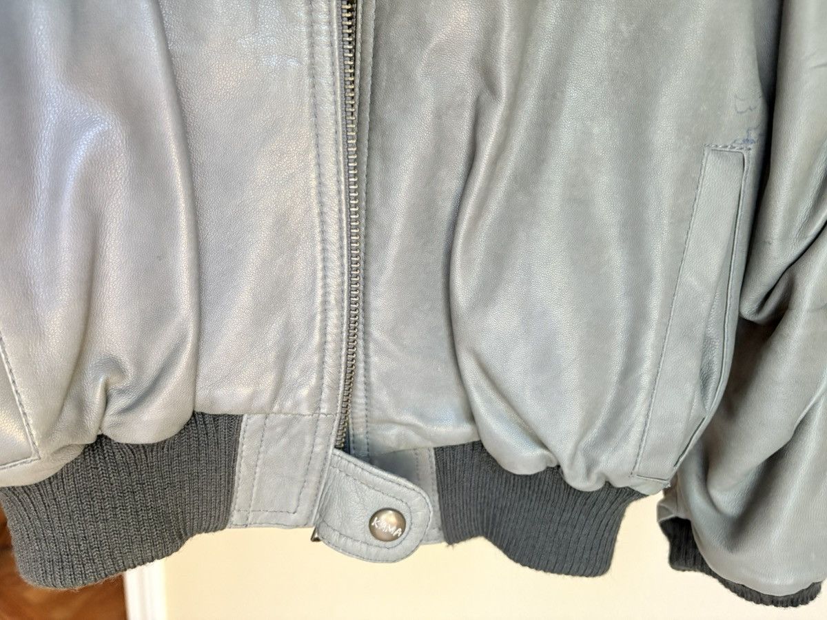 Other Vintage KRMA by Nicholas Bowes Bomber Leather Jacket Size M / US 6-8 / IT 42-44 - 14 Thumbnail