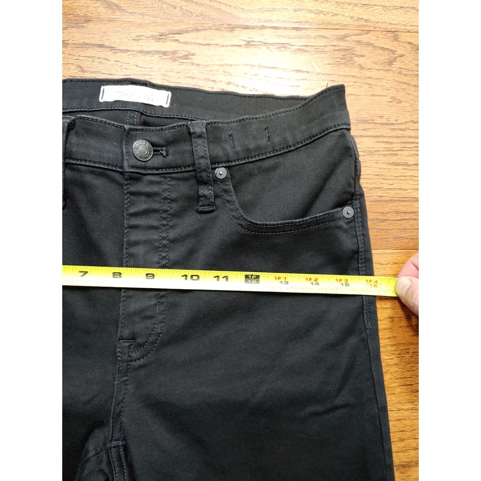 Madewell Madewell Jeans Skinny High Rise Denim Black 28x27 Womens Regular Cotton Blend 5-Pocket JuN 27 Inseam Size 28" / US 6 / IT 42 - 7 Thumbnail