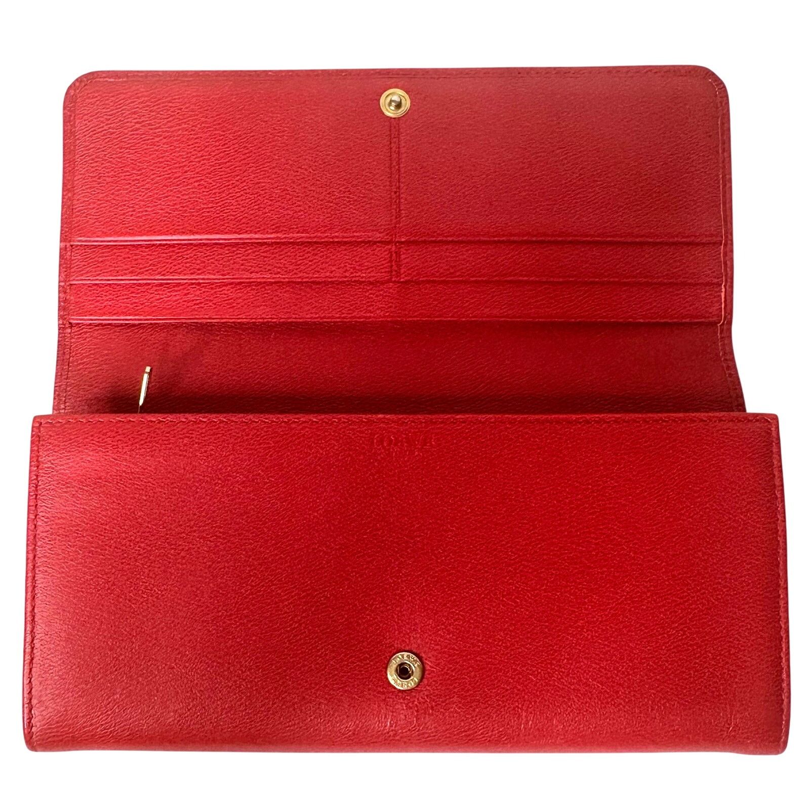 Loewe Loewe Anagram Flap Leather Continental Long Wallet - Red Size ONE SIZE - 3 Thumbnail
