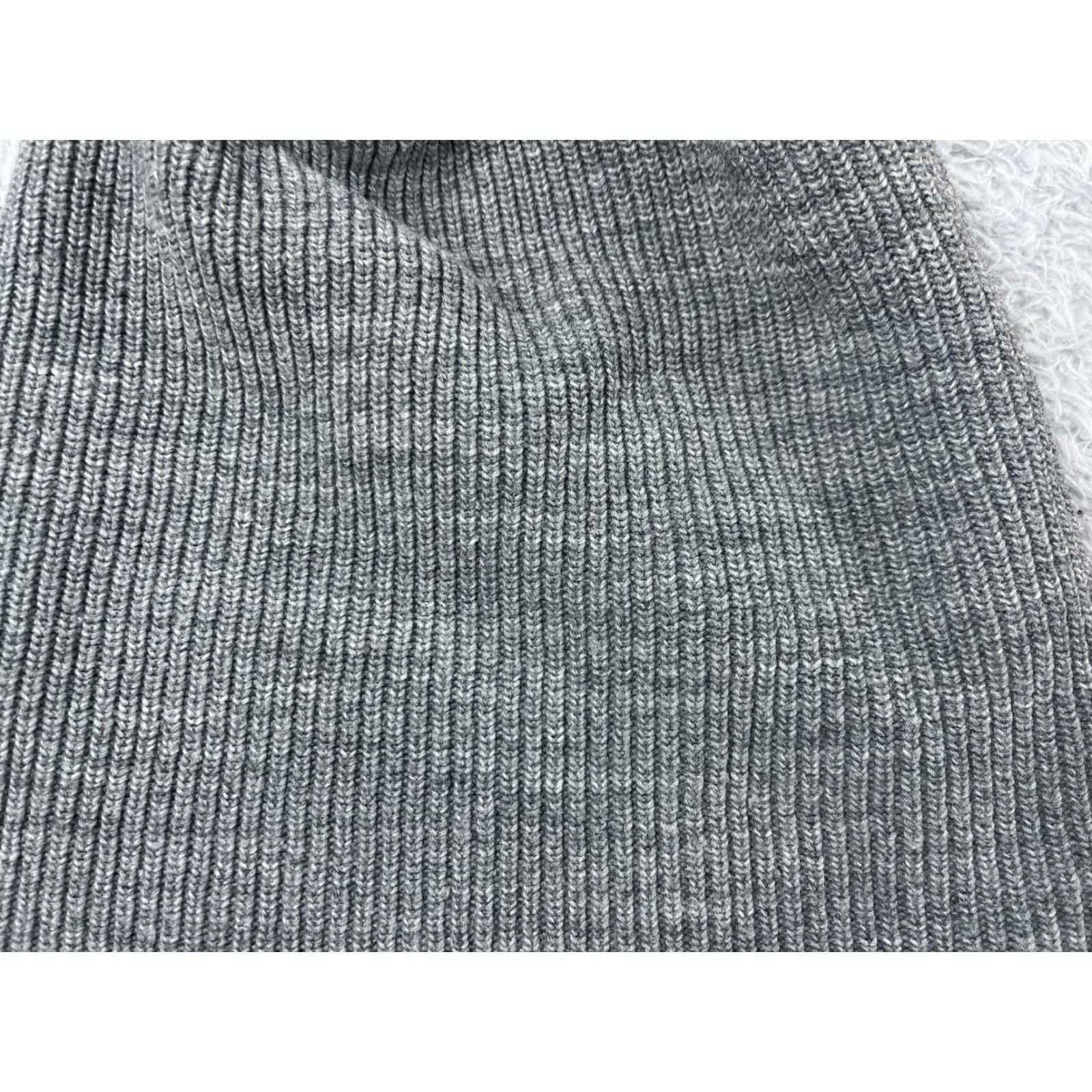 Vintage Beanie Toque Adult One Size Gray Knit Acrylic Winter Snow Ski Outdoors Size ONE SIZE - 2 Thumbnail