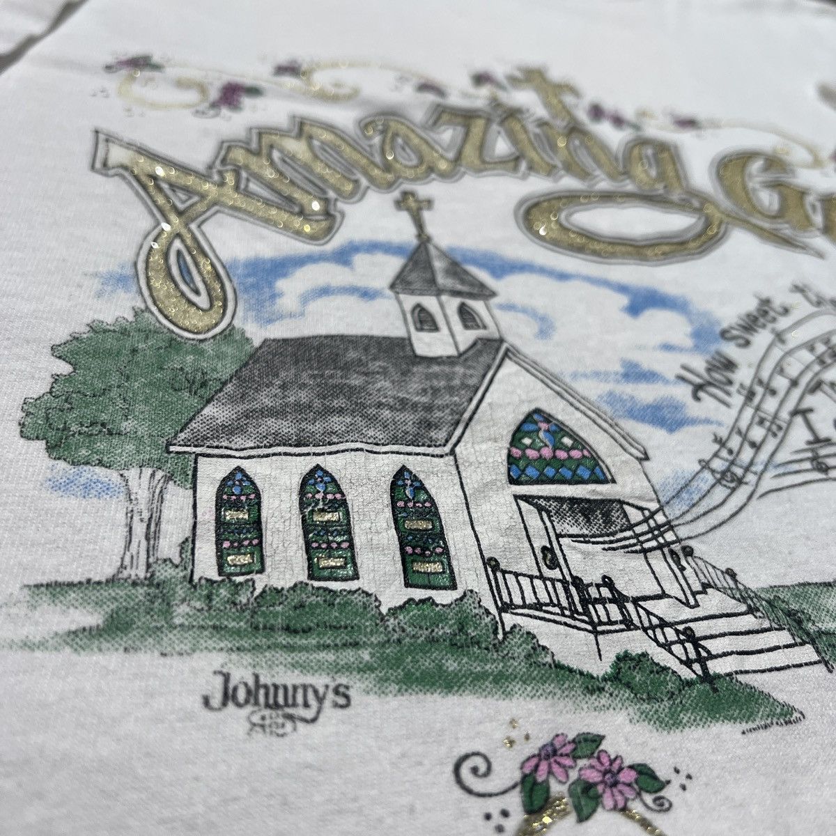 Vintage Vintage 90s Amazing Grace God Jesus Bible Holy Tee XL Size US XL / EU 56 / 4 - 3 Thumbnail