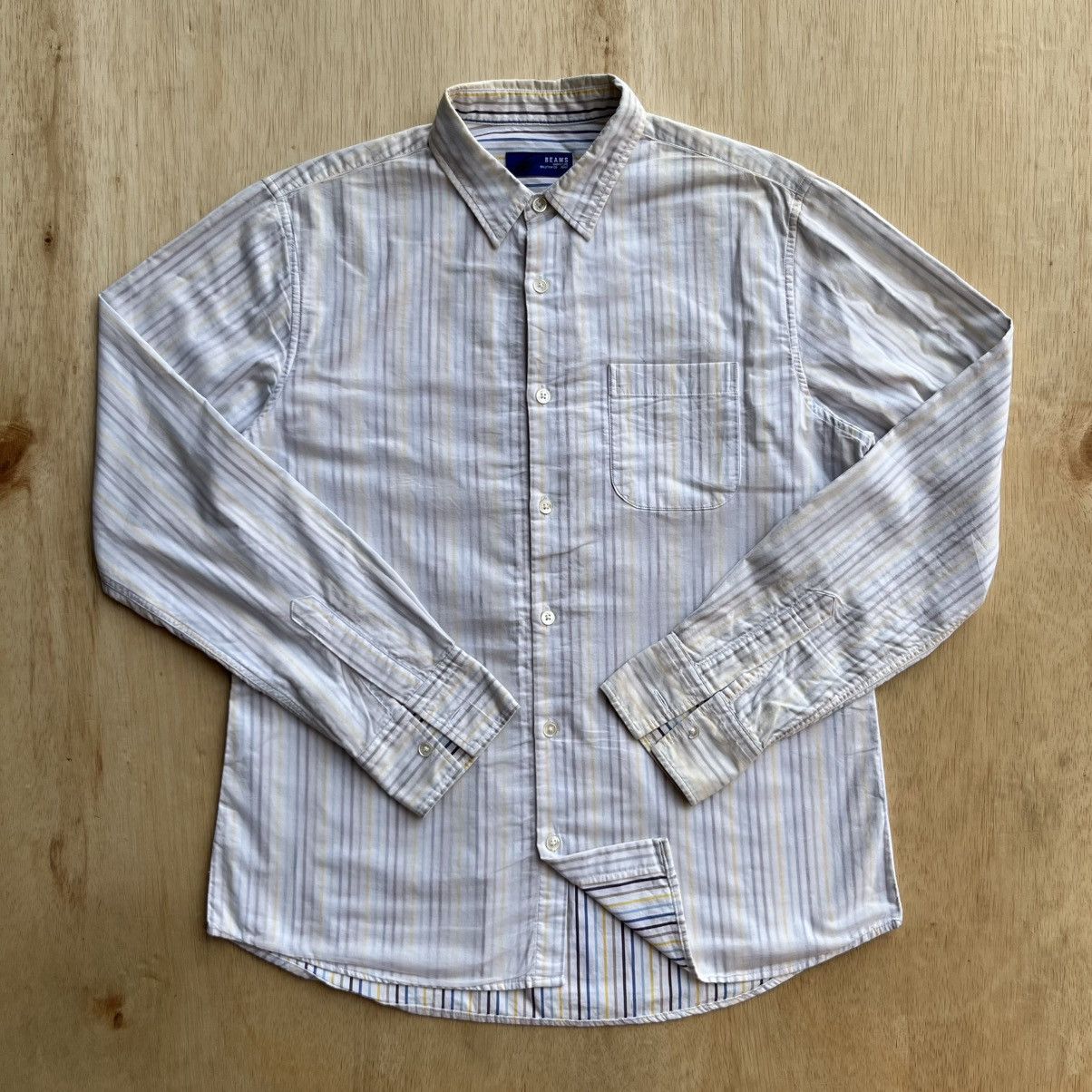 Beams Plus BEAMS JAPAN BUTTON LONG SLEEVE SHIRT STRIPES 2 LAYER Size US M / EU 48-50 / 2 - 1 Thumbnail