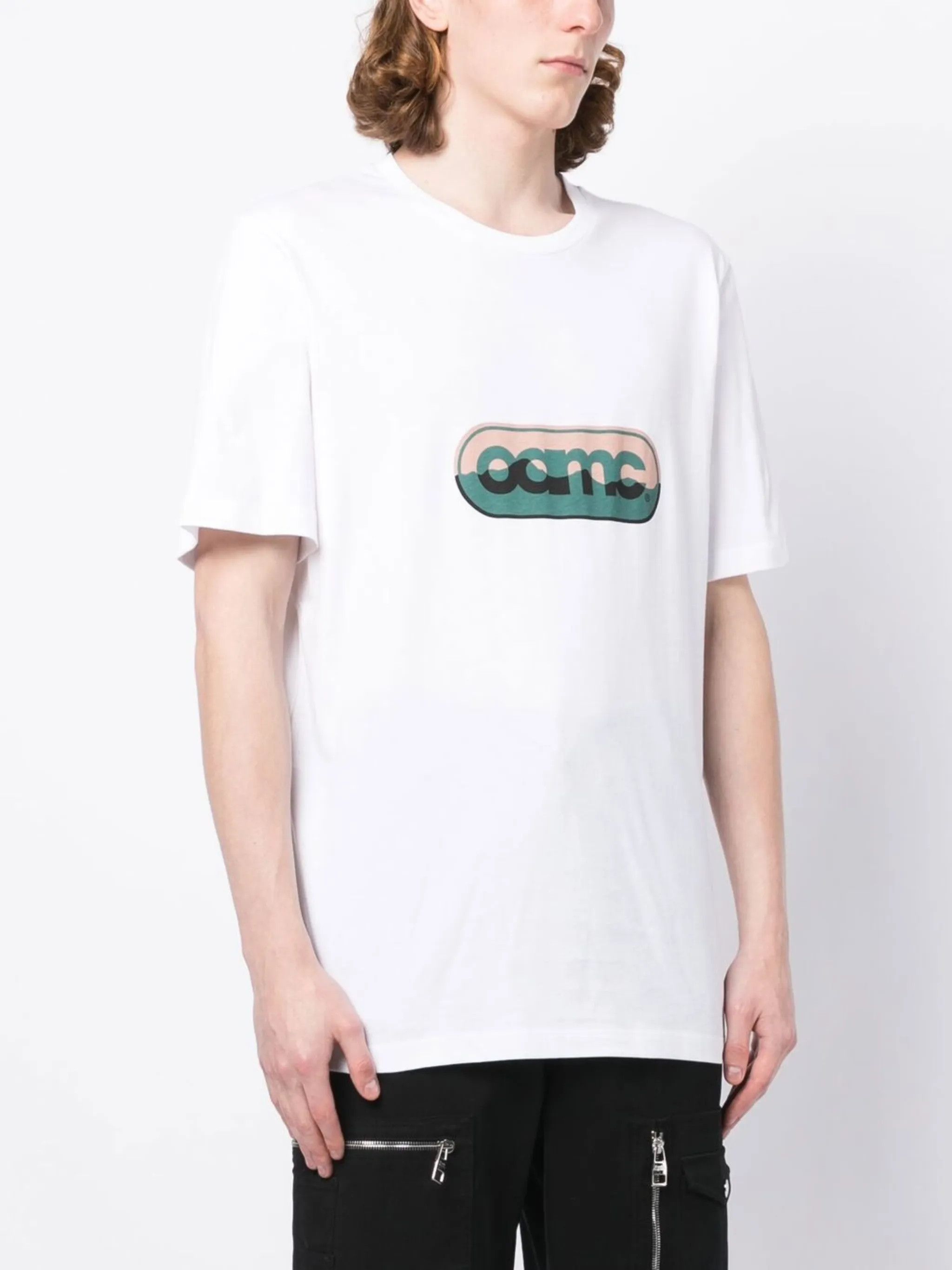 OAMC o1y0225 Logo Crewneck T-Shirt in White Size US L / EU 52-54 / 3 - 3 Thumbnail