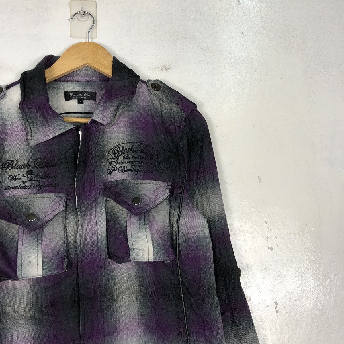 If Six Was Nine × Japanese Brand Black Label Punk Flannel Crazy Design Size US M / EU 48-50 / 2 - 5 Thumbnail