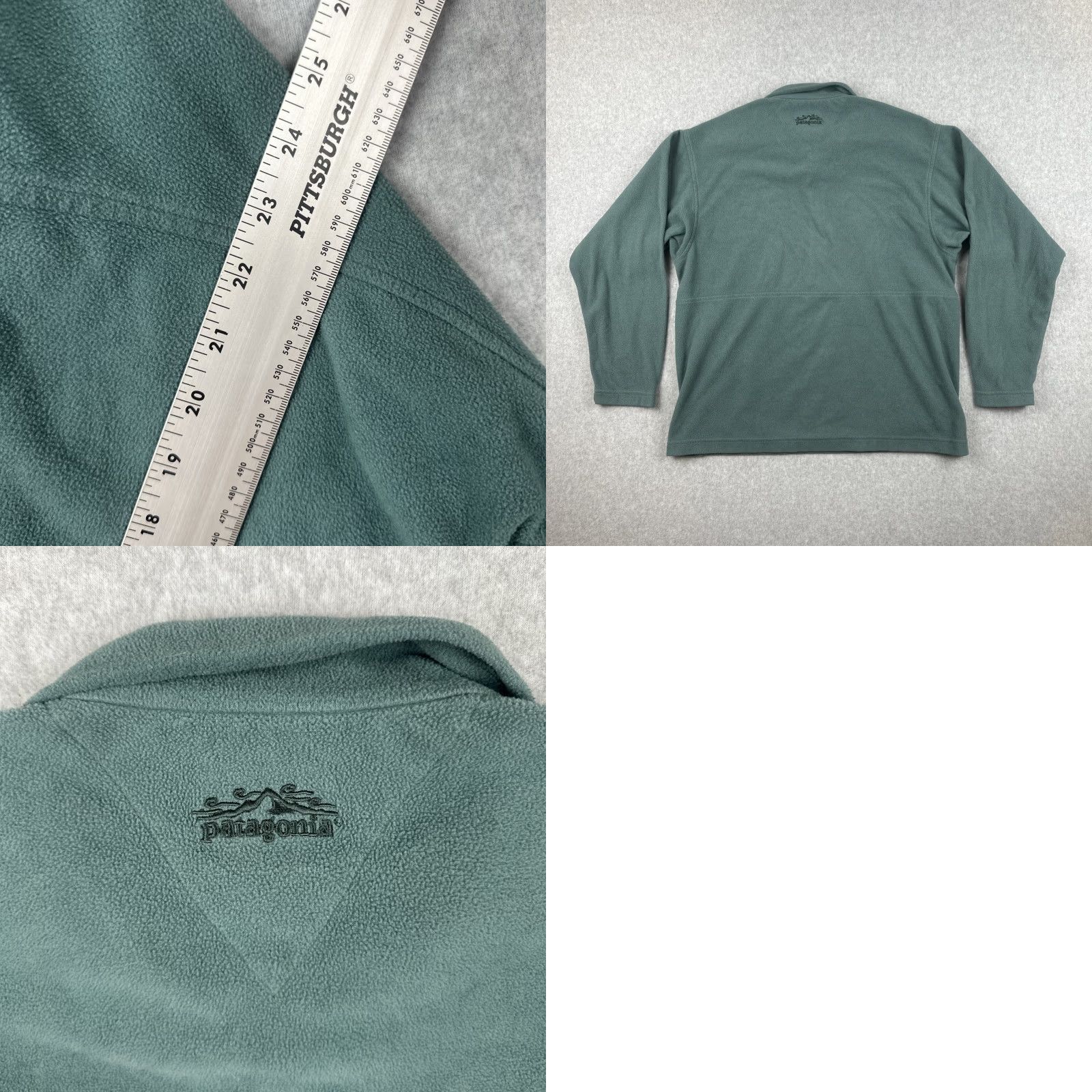 Patagonia VINTAGE Patagonia Medium Micro D-Luxe 1/4 Zip Pullover Green Fleece 90s Mens M Size US M / EU 48-50 / 2 - 9 Thumbnail