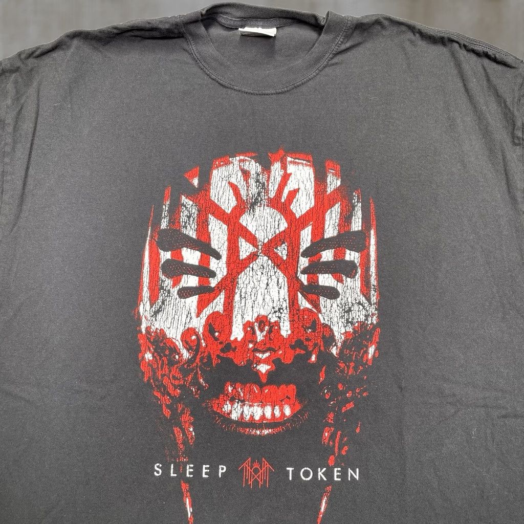 Vintage Sleep Token Shirt Mens 2XL Black Graphic Print Crew Neck T-Shirt Band Gothic Snake Vessel Size US XXL / EU 58 / 5 - 1 Thumbnail