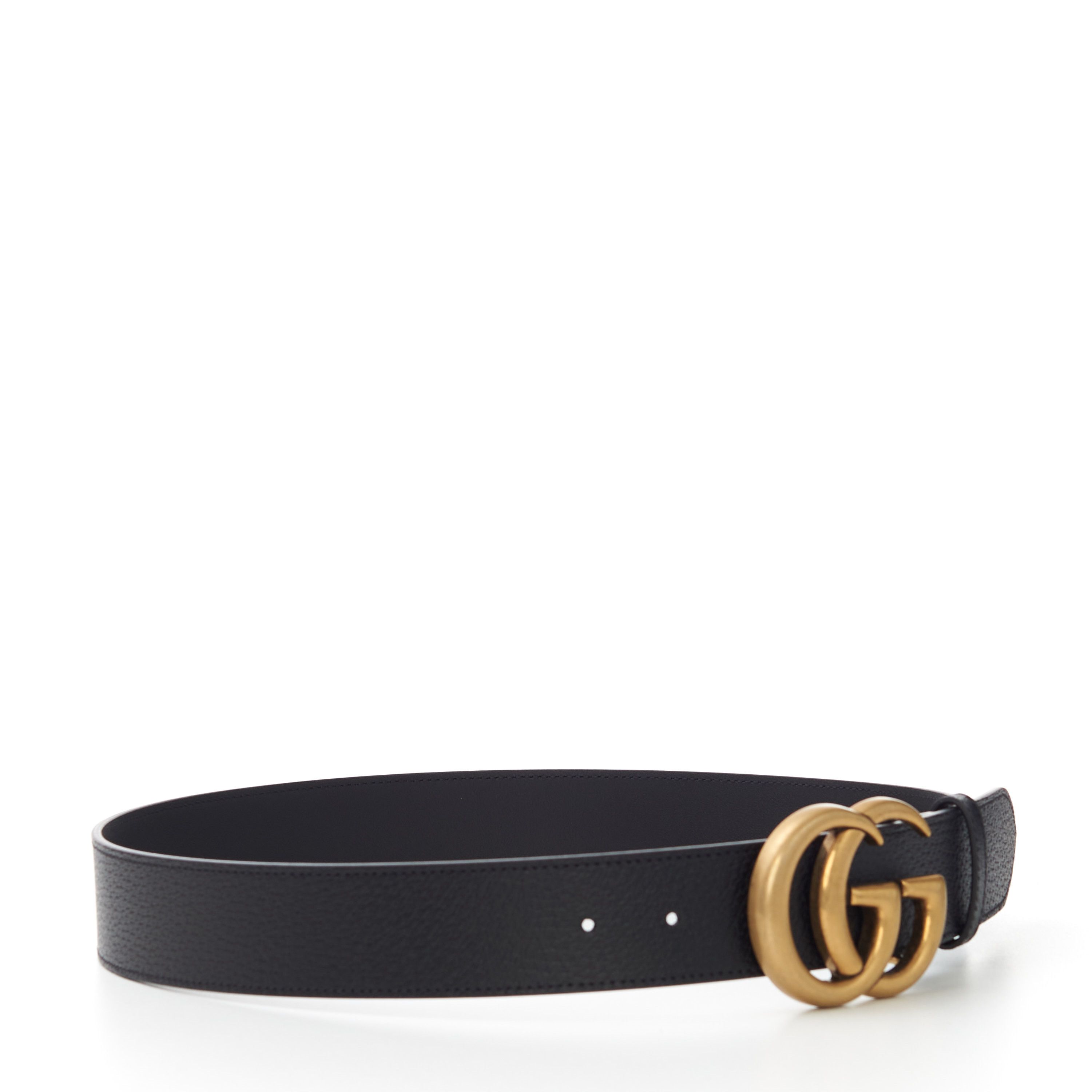 Gucci Men's Black Leather Belt With Double G Buckle Size ONE SIZE - 3 Thumbnail