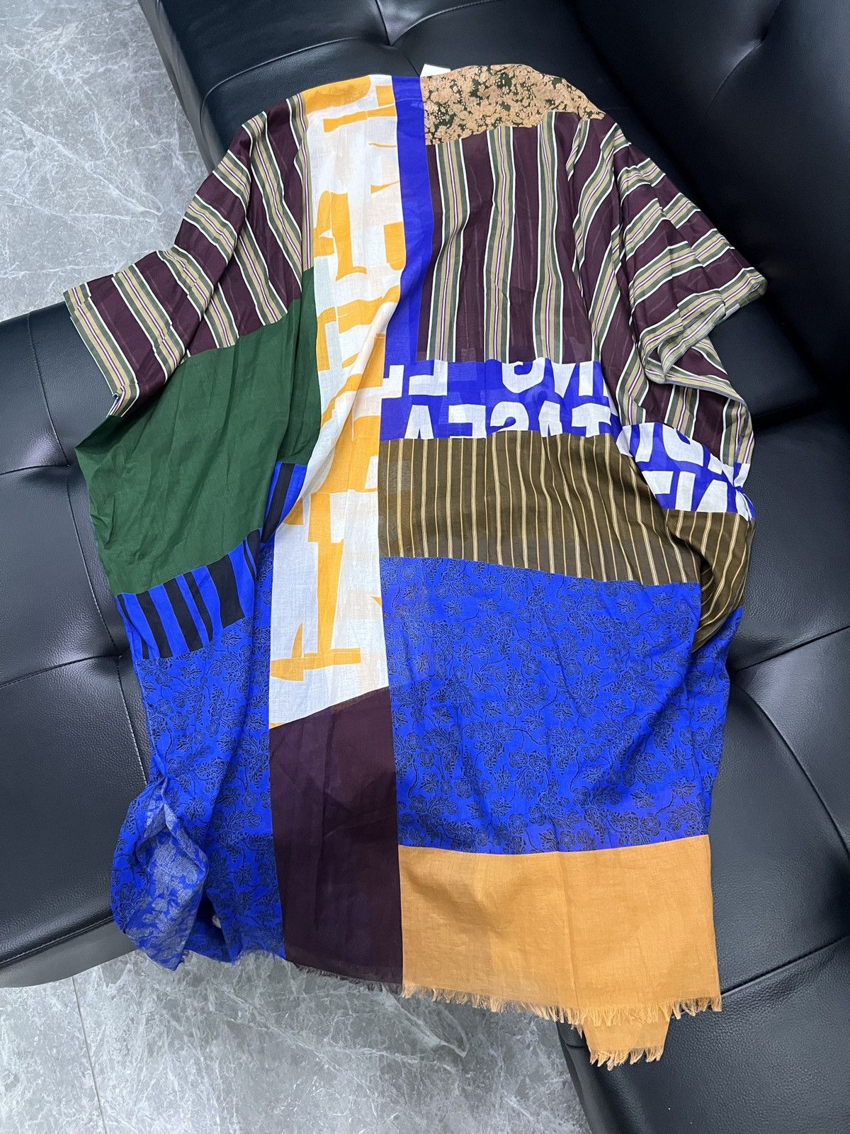 Dries Van Noten Dries Van Noten SS23 Patchwork Print Kaftan Dress Size ONE SIZE - 2 Thumbnail
