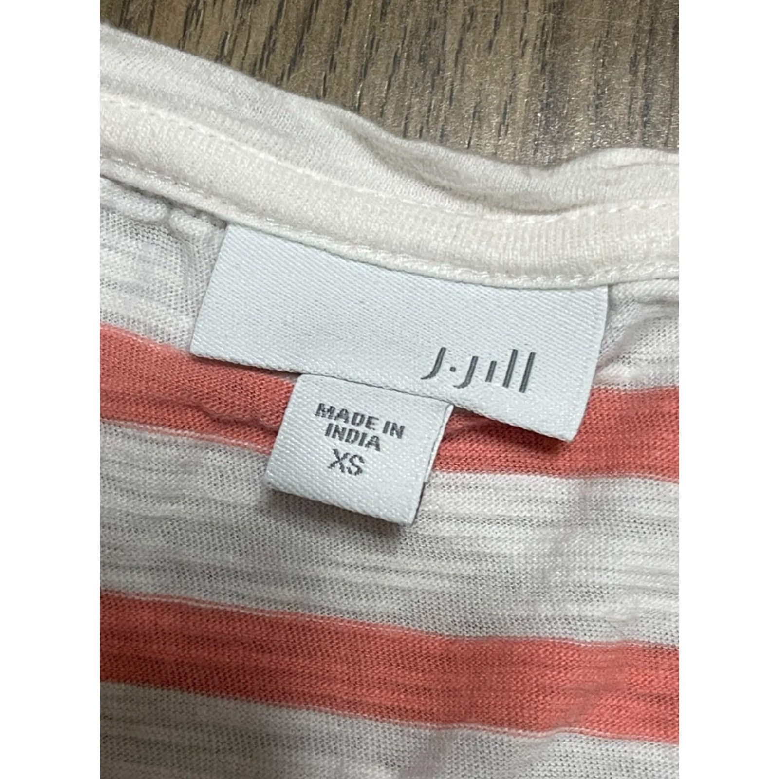 J. Jill J. Jill Shirt Womens XS Striped 3/4 Sleeve V-neck Multicolor Blue Green Pink White T-Shirt Casual Womens XS Size XS / US 0-2 / IT 36-38 - 5 Thumbnail