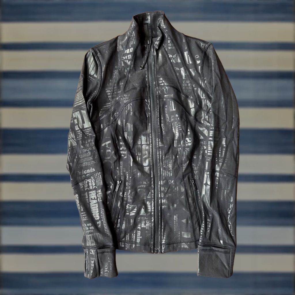 Lululemon Lululemon Manifesto Foil Black Define Jacket Women's Size 4 Gym Yoga Full Zip Thumbholes Zipped Pockets Size S / US 4 / IT 40 - 1 Thumbnail