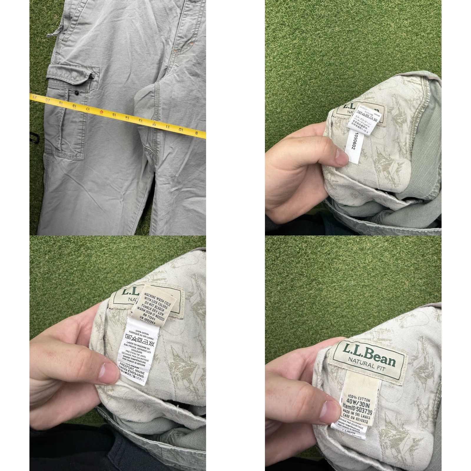 Vintage VINTAGE L.L. Bean Cargo Pants Mens 40x30 Army Green Workwear Straight Leg Pants Size US 40 / EU 56 - 8 Thumbnail