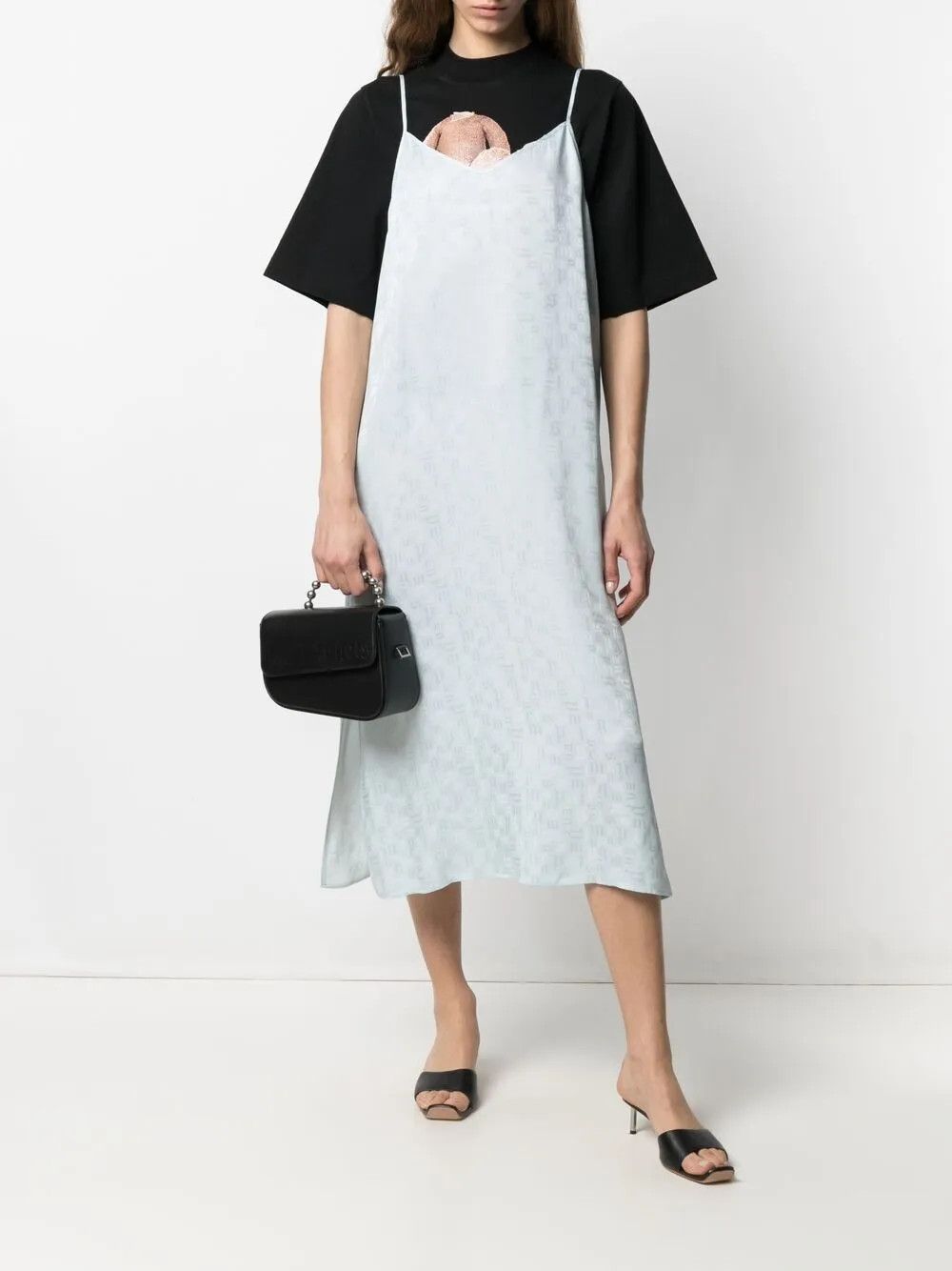 Palm Angels o1y1125 Midi Dress in Sky Blue Size S / US 4 / IT 40 - 5 Thumbnail