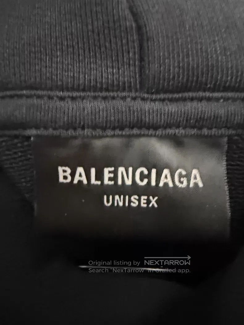 Balenciaga Balenciaga Double Ring Destroyed Hem Sweatshirt - Black Size US M / EU 48-50 / 2 - 3 Thumbnail