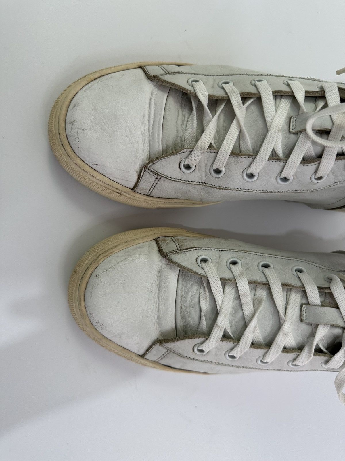 Raf Simons RAF SIMONS Ecru Extra High-Top Leather Sneakers Size 41 EU Size US 8 / EU 41 - 4 Thumbnail