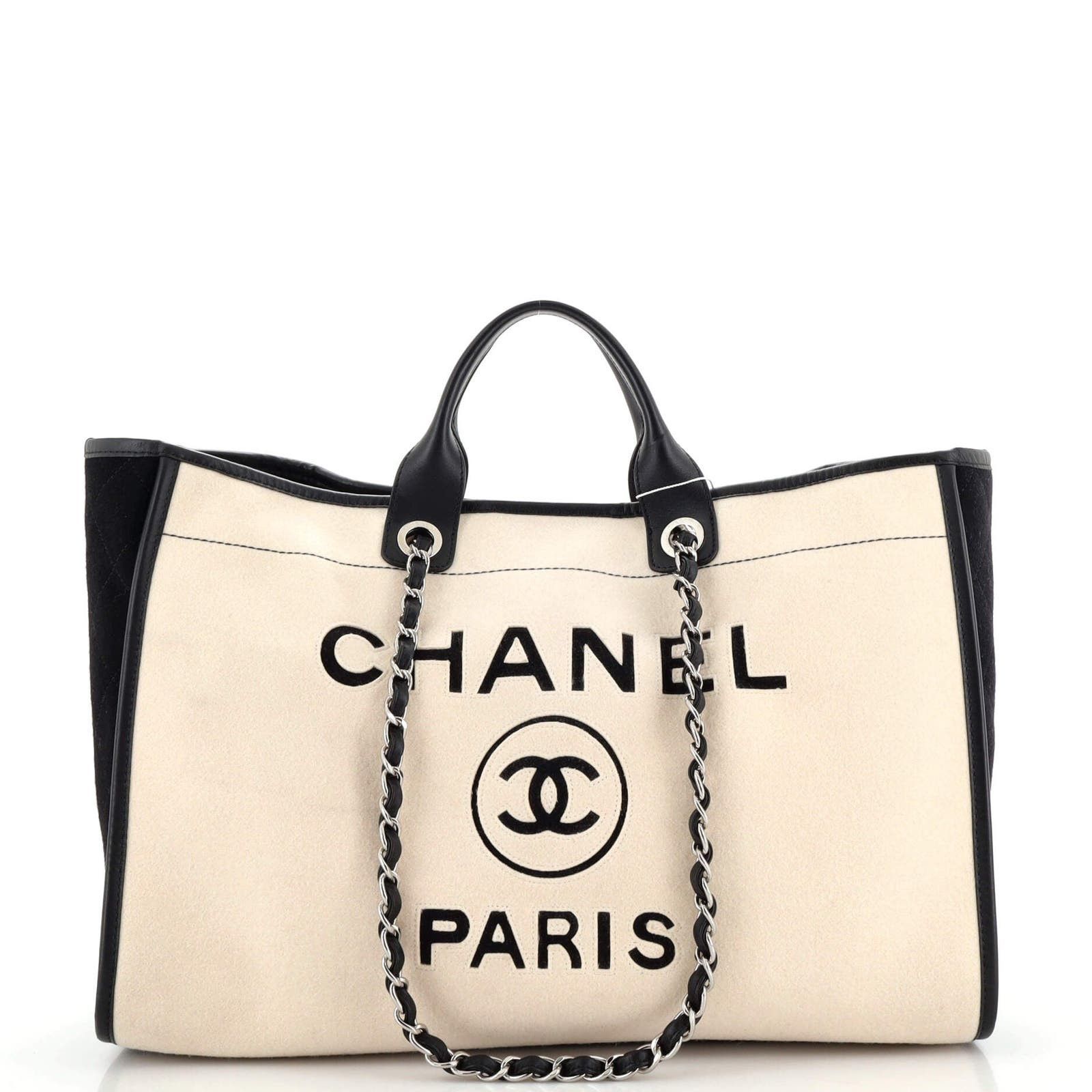 image of Chanel Deauville Tote Wool Felt Large, Women's