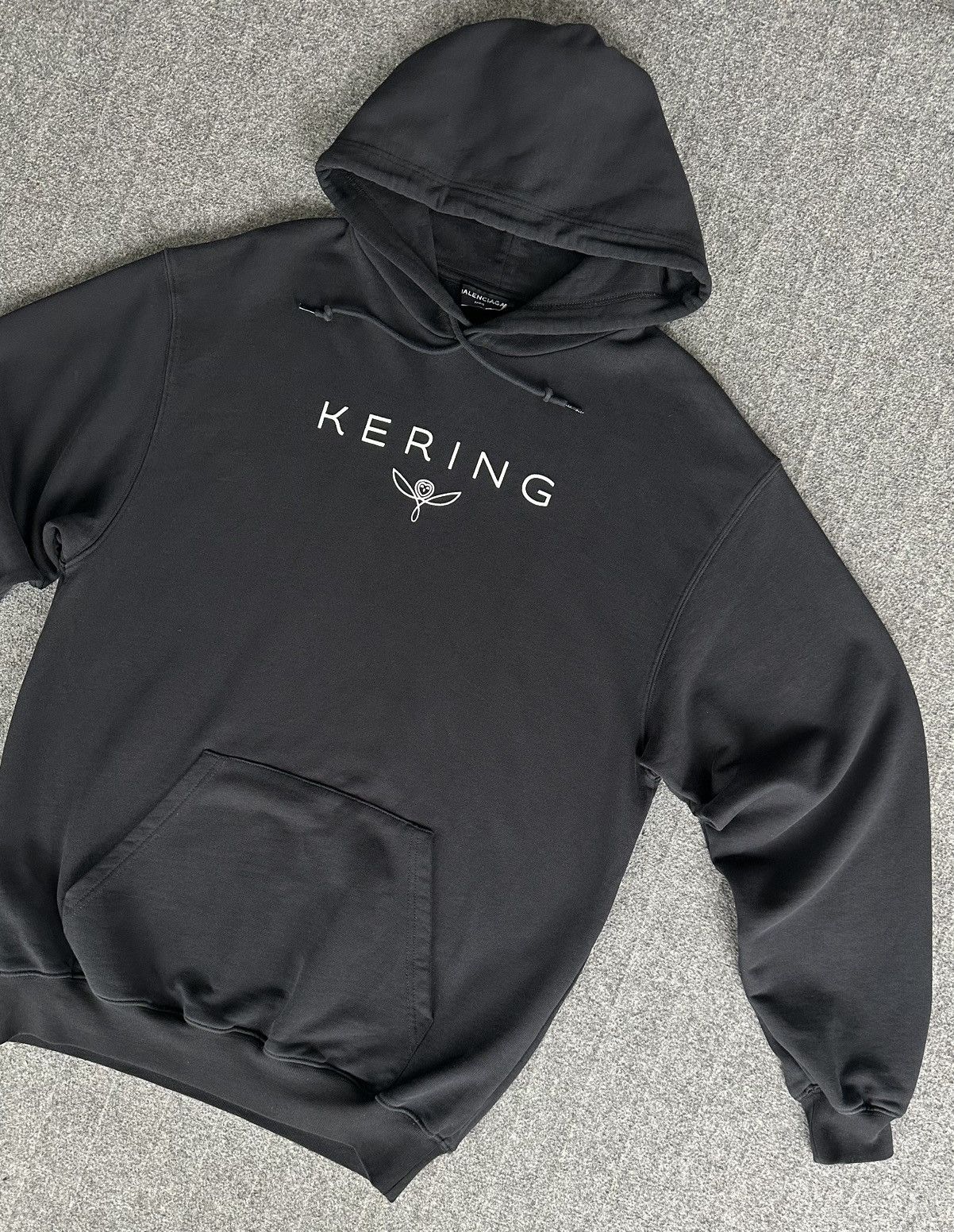 Balenciaga Balenciaga - Demna Gvasalia F/W17 Kering Logo - Hoodie Black Size US XS / EU 42 / 0 - 4 Thumbnail
